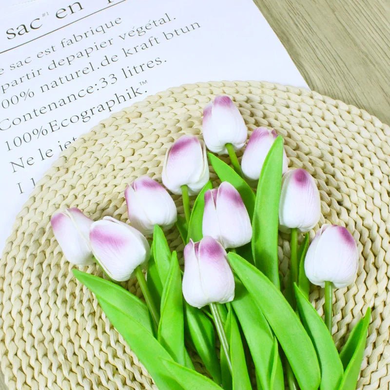 Künstlicher Tulpenstrauß - Violett / 10 Stück - Vivari Livings