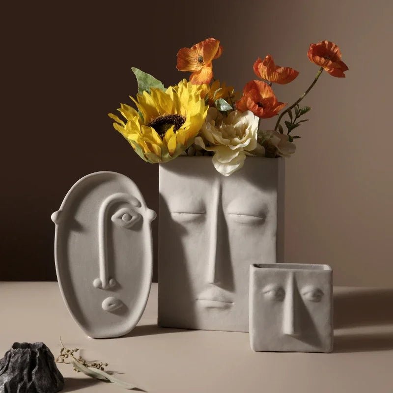 Menschliches Gesicht Vase | I - Vivari Livings